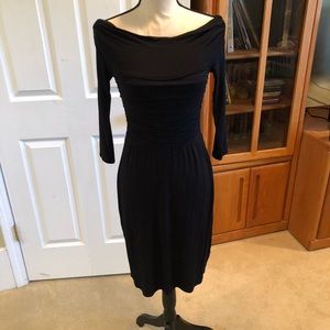 NWT ballet neck black midi dress. Stunning